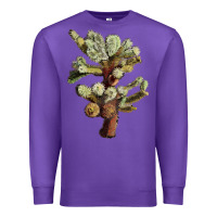Purple cholla tree cactus Premium Sweatshirt - LillyAllenDesigns