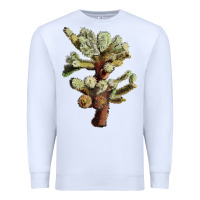 White cholla tree cactus Premium Sweatshirt - LillyAllenDesigns