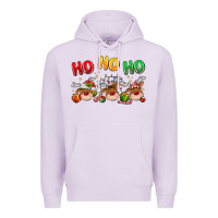 Lilac ho ho ho reindeer Premium Hoodie - MaliasSmallBusiness