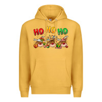 Mustard ho ho ho reindeer Premium Hoodie - MaliasSmallBusiness