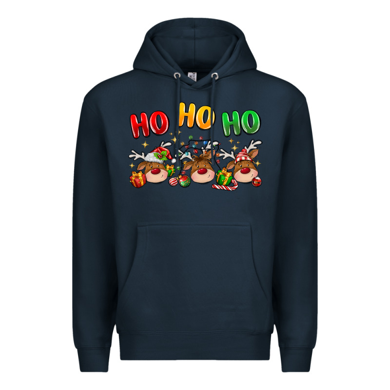 Ho Ho Ho Reindeer Premium Hoodie by MaliasSmallBusiness | Teevron