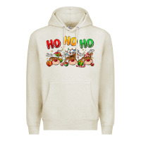 Oatmeal Heather ho ho ho reindeer Premium Hoodie - MaliasSmallBusiness