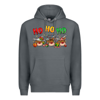 Rock ho ho ho reindeer Premium Hoodie - MaliasSmallBusiness