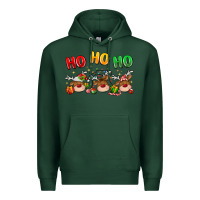 Sports Green ho ho ho reindeer Premium Hoodie - MaliasSmallBusiness