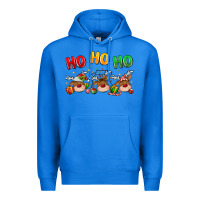 True Royal ho ho ho reindeer Premium Hoodie - MaliasSmallBusiness