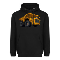 Black Dump Truck Heavyweight Hoodie - LillyAllenDesigns