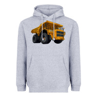 Heather Grey Dump Truck Heavyweight Hoodie - LillyAllenDesigns
