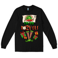Black im the lazy elf Long Sleeve Tee - FaDigitalArtStudio