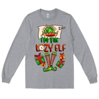 Heather Grey im the lazy elf Long Sleeve Tee - FaDigitalArtStudio
