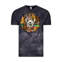 Cloud Black western alpaca Vintage Tee - BarkalooDesign