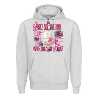 Dove Grey in october we wear pink volleyball Zipper Hoodie - AdoDesignShop