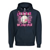 Navy in october we wear pink volleyball Zipper Hoodie - AdoDesignShop