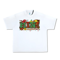 White mini softball Urban Heavy Tee - Zillion Design Studio
