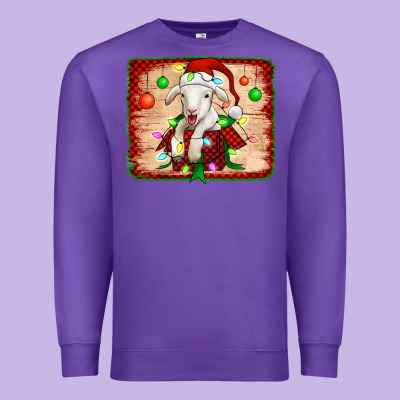 Christmas Lamb Premium Sweatshirt Designed By Jasminsmagicworld
