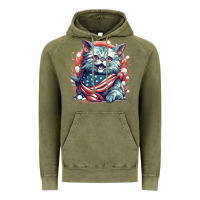 Vintage Olive cat7 Vintage Hoodie - Unal Design