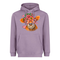 Lavender valentines day orange cow Heavyweight Hoodie - Jasminsmagicworld