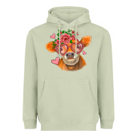 Matcha valentines day orange cow Heavyweight Hoodie - Jasminsmagicworld