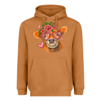 Meerkat valentines day orange cow Heavyweight Hoodie - Jasminsmagicworld