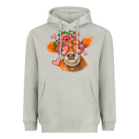 Moon Dust valentines day orange cow Heavyweight Hoodie - Jasminsmagicworld