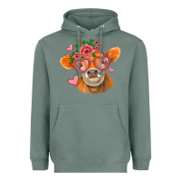 Sage valentines day orange cow Heavyweight Hoodie - Jasminsmagicworld