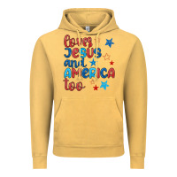 Vintage Mustard love jesus and america too Vintage Hoodie - JahusDesignShop