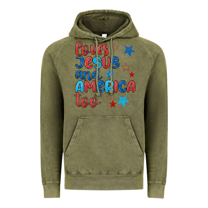 Love Jesus And America Too Vintage Hoodie by JahusDesignShop | Teevron