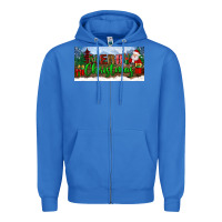 True Royal merry christmas with santa claus license plate Zipper Hoodie - BundleAndBundleShop