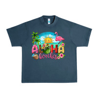Midnight Navy aloha beaches Urban Heavy Tee - texasbilliewilder