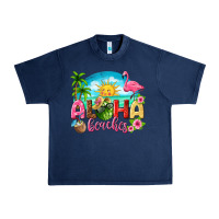 Navy aloha beaches Urban Heavy Tee - texasbilliewilder