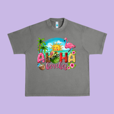 Aloha Beaches Urban Heavy Tee Designed By Texasbilliewilder