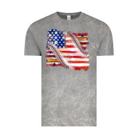 Cloud Rock baseball american flag Vintage Tee - texasbilliewilder