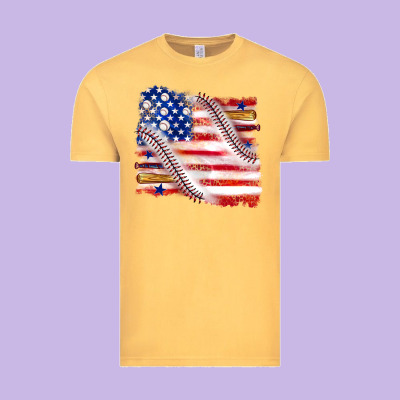 Vintage Tee baseball american flag