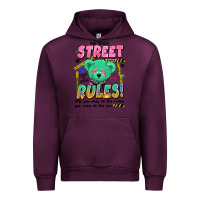 Mauve Wine street rules Urban Hoodie - Artiststas