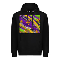 Black mardi gras fleur delis leopard and cowhide Premium Hoodie - AdoDesignShop