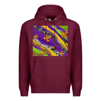 Burgundy mardi gras fleur delis leopard and cowhide Premium Hoodie - AdoDesignShop