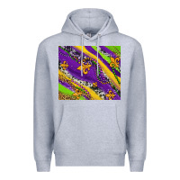 Heather Grey mardi gras fleur delis leopard and cowhide Premium Hoodie - AdoDesignShop