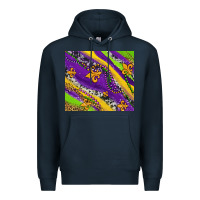 Navy mardi gras fleur delis leopard and cowhide Premium Hoodie - AdoDesignShop