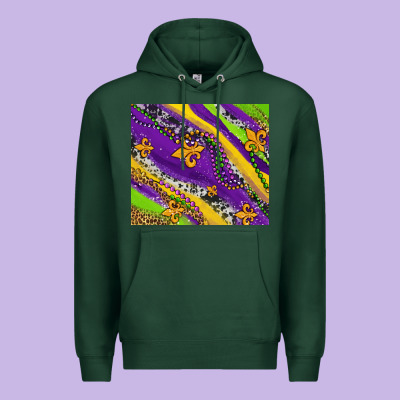 Mardi Gras Fleur Delis Leopard And Cowhide Premium Hoodie Designed By Adodesignshop