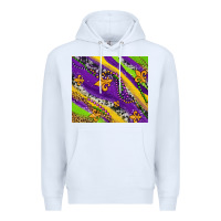 White mardi gras fleur delis leopard and cowhide Premium Hoodie - AdoDesignShop
