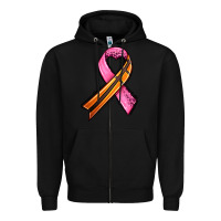 Black breast cancer sport ribbons Zipper Hoodie - AdoDesignShop