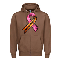 Chestnut breast cancer sport ribbons Zipper Hoodie - AdoDesignShop