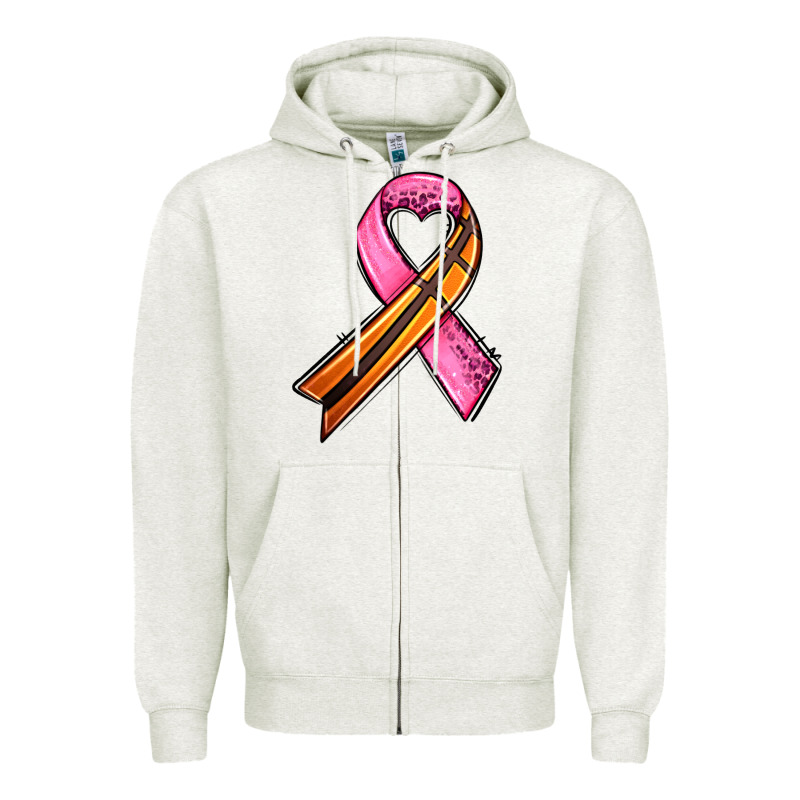 Breast Cancer Sport Ribbons Zipper Hoodie by AdoDesignShop | Teevron