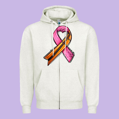 Breast Cancer Sport Ribbons Zipper Hoodie Designed By Adodesignshop