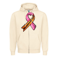 Sandshell breast cancer sport ribbons Zipper Hoodie - AdoDesignShop