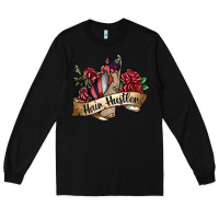 Black hair hustler spray Long Sleeve Tee - SublimationCraftShop