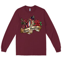 Burgundy hair hustler spray Long Sleeve Tee - SublimationCraftShop