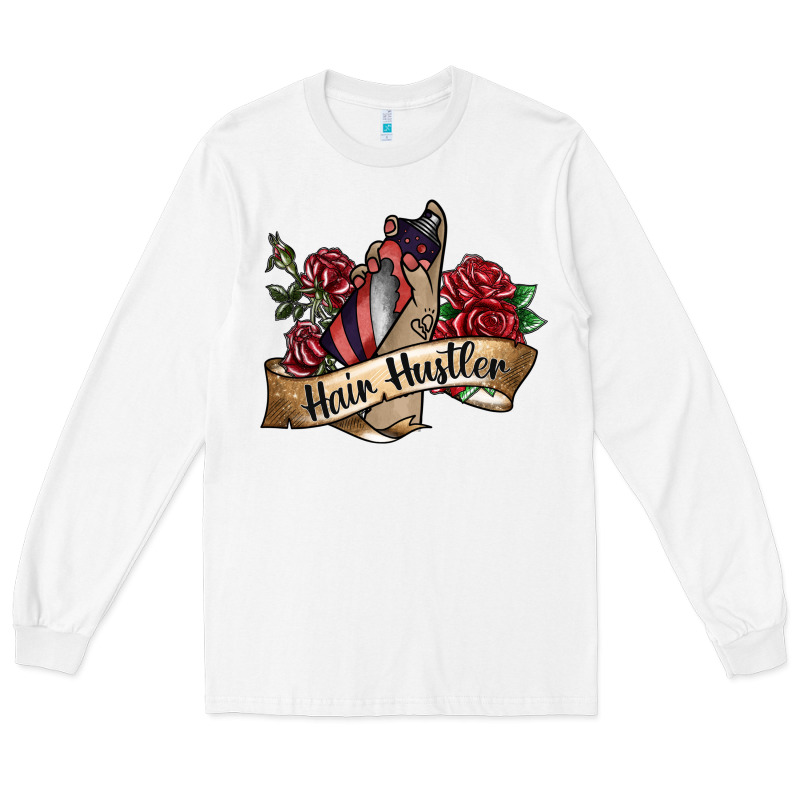 Hair Hustler Spray Long Sleeve Tee by SublimationCraftShop | Teevron