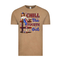 Vintage Coffee chill the fourth out 4th july Vintage Tee - texasbilliewilder