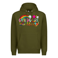 Army Green childcare life Premium Hoodie - NancyCooperArtShop