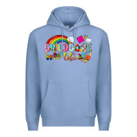 Colony Blue childcare life Premium Hoodie - NancyCooperArtShop
